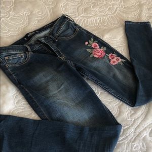 Floral jeans